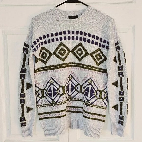 J. Crew Fair Isle Wool Mohair Relaxed Holiday Ski Sweater Small Nordic Scandi - Picture 1 of 7